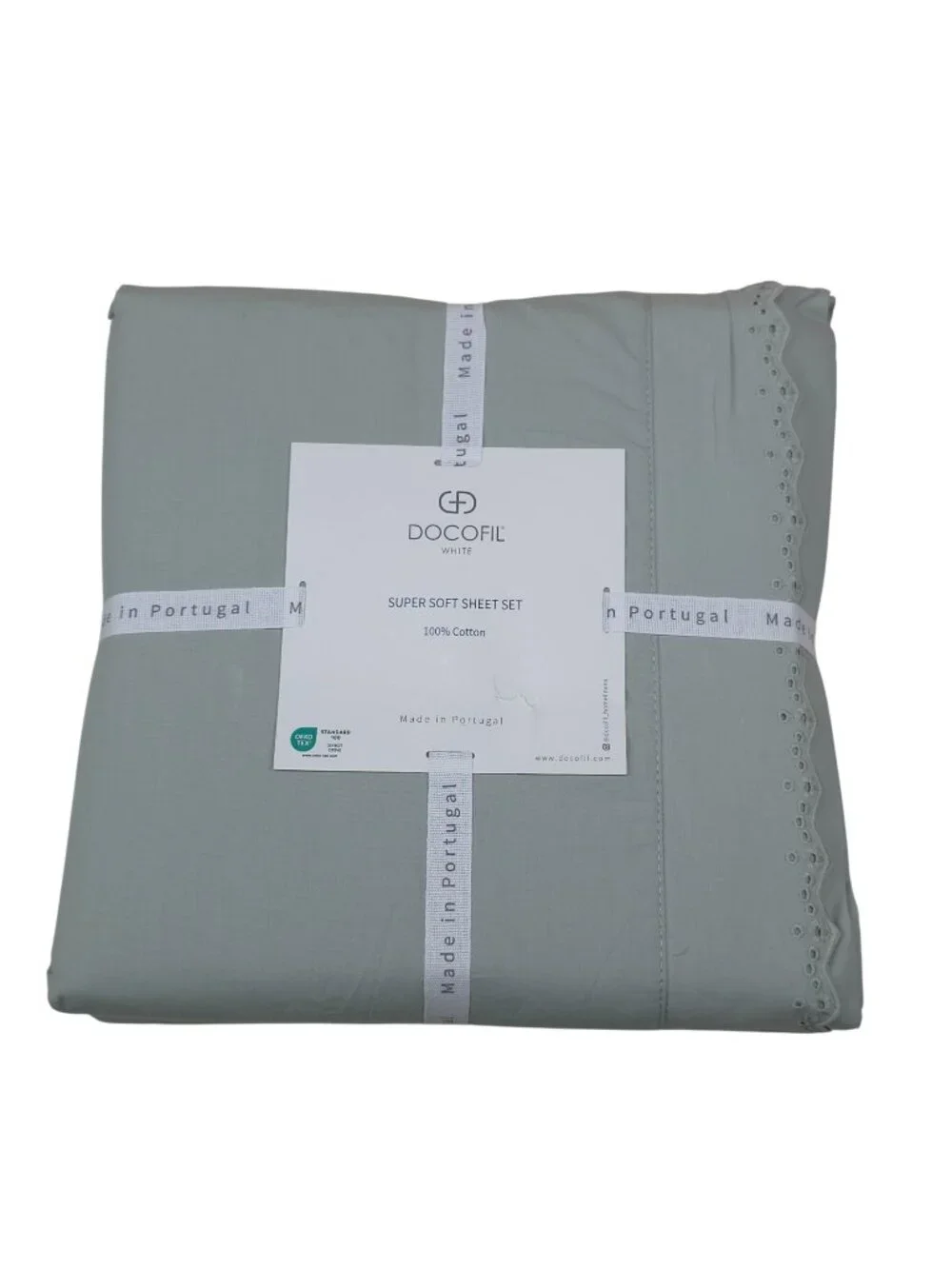 Docofil Super Soft Portugal King Sheet Set 100% Cotton Embroidered Border